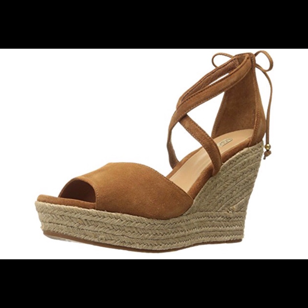 Brand New UGG Reagan Wedge Sandal, Chestnut, 10
